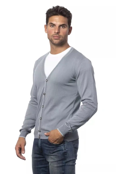 Shop Verri Elegant Gray Cotton Cardigan For Men's Men