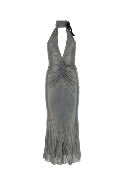 Shop Alessandra Rich Dress In Grey