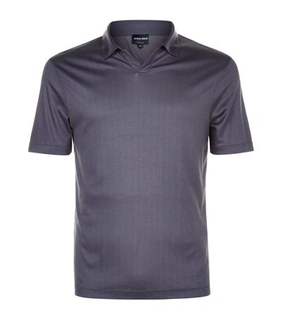 Giorgio Armani Herringbone Polo Shirt