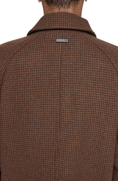 Andrew Marc Rennell Wool Blend Coat In Brown Houndstooth