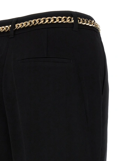 Shop Michael Kors Chain Belt Pants Black