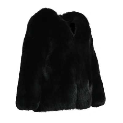 Wanan Touch Extreme Classic Black Jacket In Fox Fur