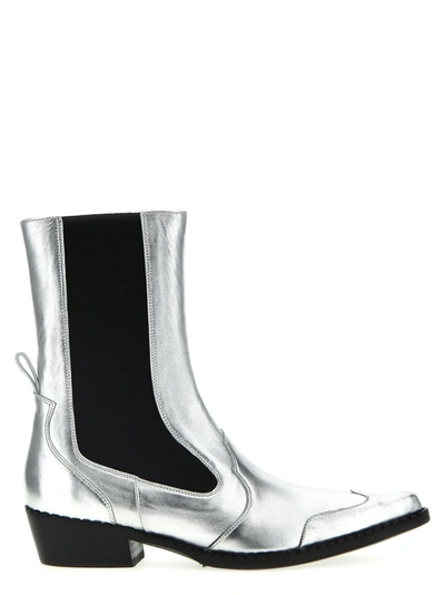 Shop By Far Otis Boots, Ankle Boots Silver