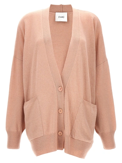 Shop Nude Oversize Cardigan Sweater, Cardigans Pink