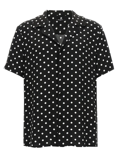 Shop Balmain Polka Dot Shirt Shirt, Blouse White/black