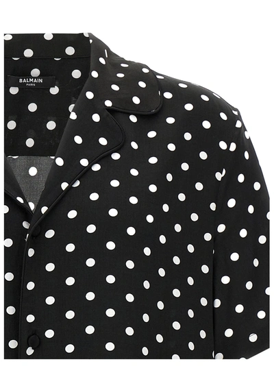 Shop Balmain Polka Dot Shirt Shirt, Blouse White/black