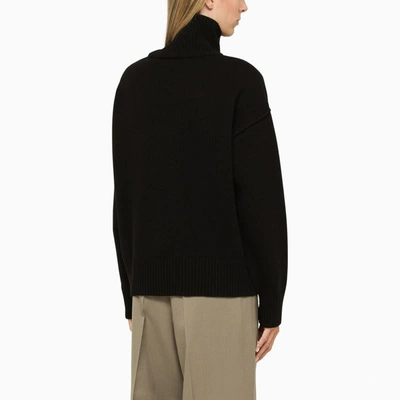 Shop Ami Alexandre Mattiussi Ami Paris Ami De Coeur Turtleneck In Black