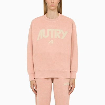 Shop Autry Jersey Crew-neck Sweatshirt In Pink