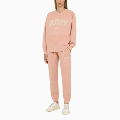 Shop Autry Jersey Crew-neck Sweatshirt In Pink