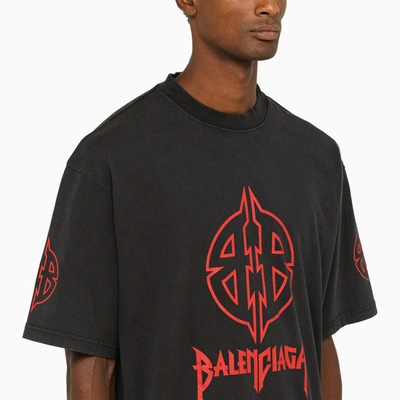 Shop Balenciaga Metal Bb Crew-neck T-shirt In Black