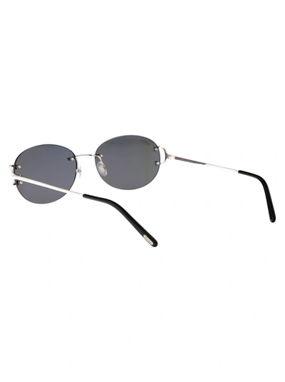 Shop Cartier Sunglasses In 001 Silver Silver Grey