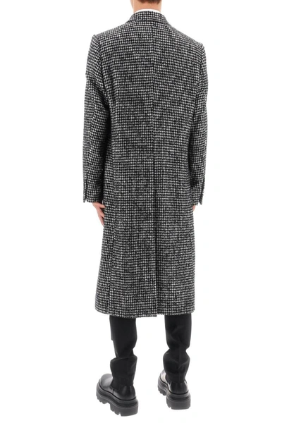 Shop Dolce & Gabbana Re-edition Coat In Houndstooth Wool In Multicolor