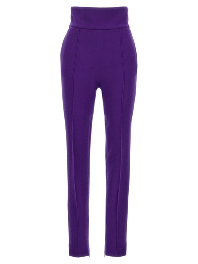 Shop Alexandre Vauthier Tailored Trousers Pants In Purple