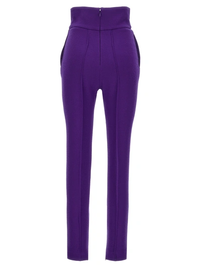 Shop Alexandre Vauthier Tailored Trousers Pants Purple