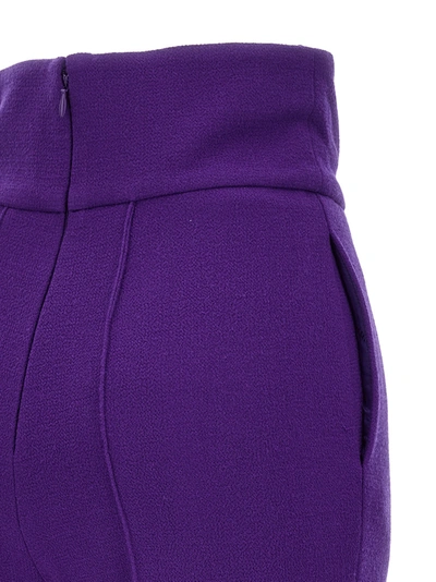 Shop Alexandre Vauthier Tailored Trousers Pants In Purple