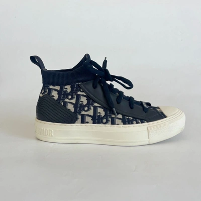 Pre-owned Dior Walk'n' Sneaker In  Oblique Technical Knit, 37.5