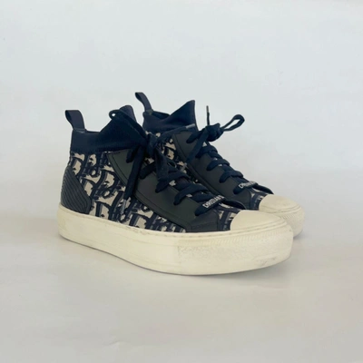 Pre-owned Dior Walk'n' Sneaker In  Oblique Technical Knit, 37.5