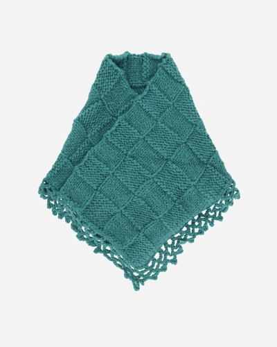 Shop Kiko Kostadinov Aspasia Crochet Scarf Leaf In Green