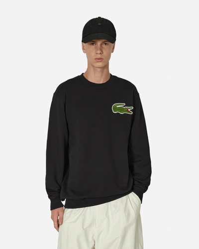 Shop Comme Des Garçons Shirt Lacoste Crewneck Sweatshirt In Black