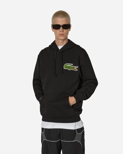 Shop Comme Des Garçons Shirt Lacoste Hooded Sweatshirt In Black