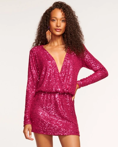 Shop Ramy Brook Blair Sequin Mini Dress In Pink Starlight