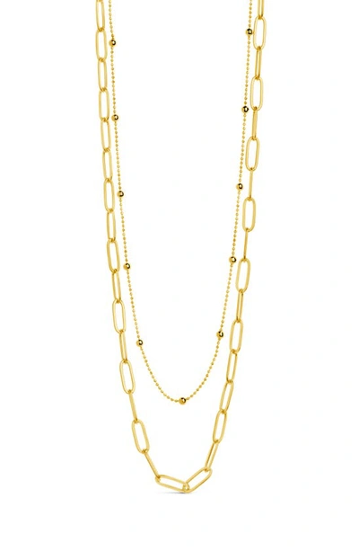 Shop Sterling Forever Leah Layered Chain Necklace In Gold