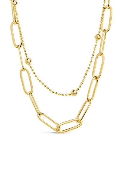 Shop Sterling Forever Leah Layered Chain Necklace In Gold
