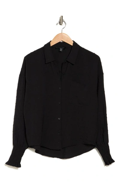 Shop Laundry By Shelli Segal Button-up Shirt In Black