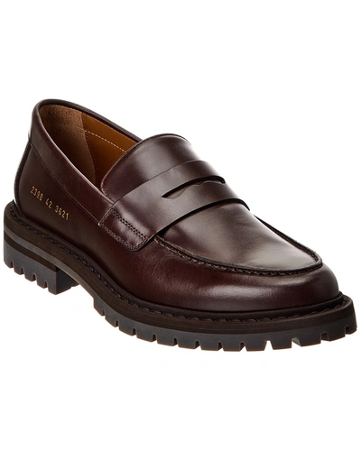 Shop Common Projects Leather Loafer In Brown