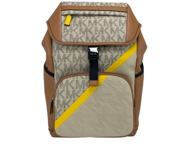 Shop Michael Kors Signature Cooper Sport Flap Chino Large Backpack Bookwomen's Women's Bag In White