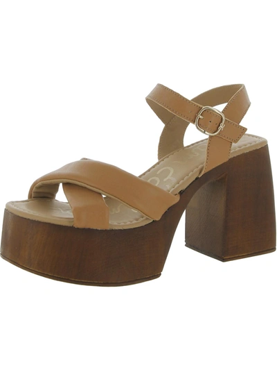 Shop Sam Edelman Suzannah Womens Leather Ankle Strap Platform Sandals In Multi