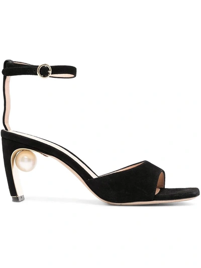 Shop Nicholas Kirkwood Maeva Womens Ankle Strap Suede Heels In Black