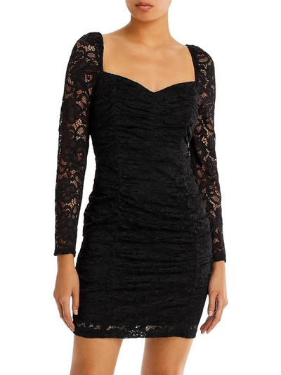 Shop Sam Edelman Womens Lace Short Mini Dress In Black