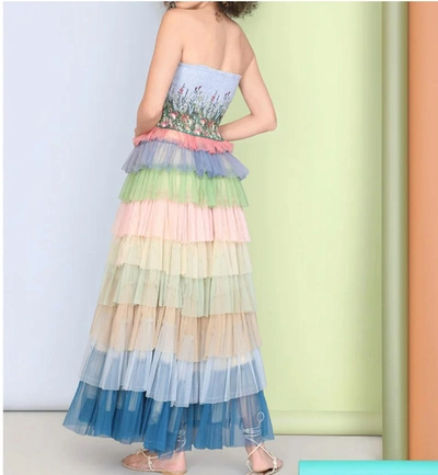 Shop -bl^nk- Mya Multi Layered Skirt In Blue