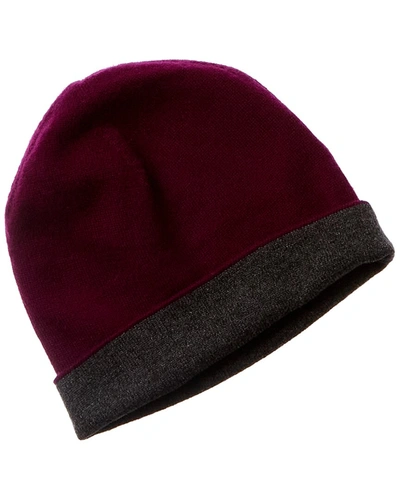 Shop Forte Cashmere Fashion Reversible Cashmere Hat In Purple