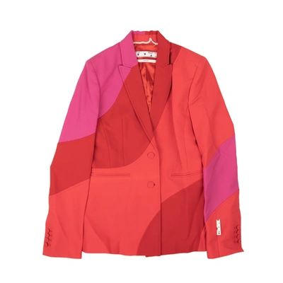 Shop Off-white Red And Pink Spiral Jacket