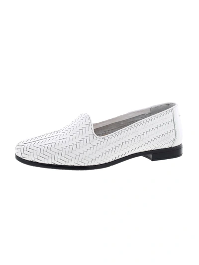 Shop Trotters Liz Iii Womens Leather Loafers Huarache In White