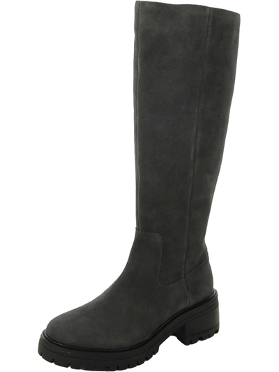 Shop Gentle Souls By Kenneth Cole Brandon Womens Suede Block Heel Knee-high Boots In Grey