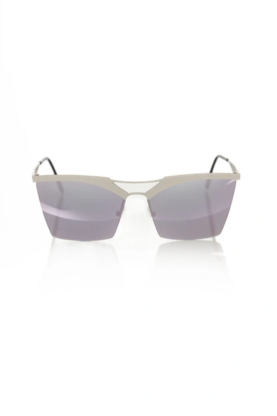 Shop Frankie Morello Metallic Fibre Women's Sunglasses In Silver