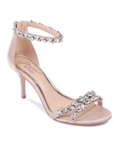 Shop Jewel Badgley Mischka Caroline Womens Satin Ankle Strap Dress Sandals In Multi