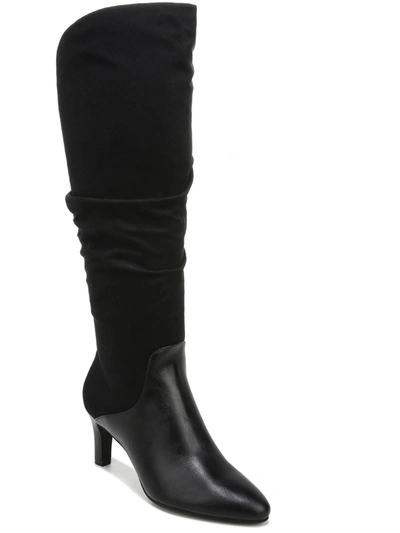 Shop Lifestride Glory Womens Pull On Zipper Knee-high Boots In Black