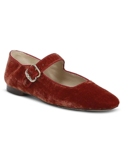 Shop Sam Edelman Michaela Womens Buckle Square Toe Mary Janes In Red