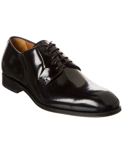 Shop Antonio Maurizi Plain Toe Leather Loafer In Black