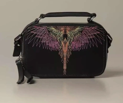 Shop Marcelo Burlon County Of Milan Leather Crossbody Women's Bag In Black