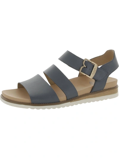 Shop Dr. Scholl's Shoes Island Glow Womens Faux Leather Square Toe Slingback Sandals In Blue