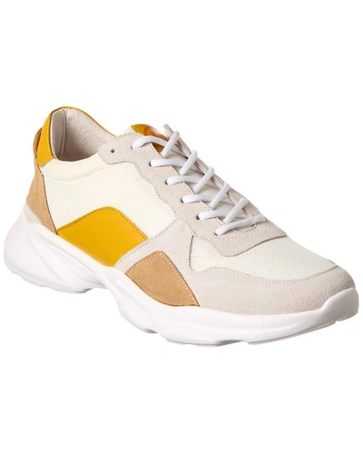 Shop French Connection Imani Suede Sneaker In Yellow