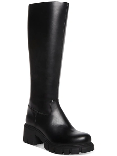 Shop Madden Girl Tanggo Womens Faux Leather Lug Sole Knee-high Boots In Multi