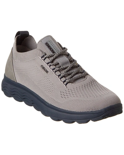 Shop Geox Spherica Knit Sneaker In Grey