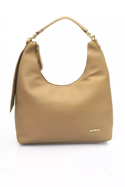 Shop Baldinini Trend Polyethylene Shoulder Women's Bag In Beige