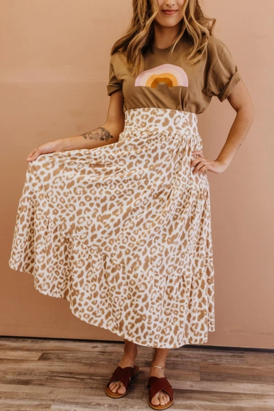 Shop Crowned Free Cornerstone Skirt In Leopard Print In Multi